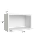 Brilliant White Shaker Wall Microwave Shelf Kit