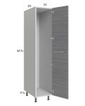 Euro Grey 15x71-1/4 Open Utility Cabinet with 1 Door