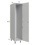 Euro White Grain 15x71-1/4 Open Utility Cabinet with 1 Door