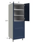 Harbor Navy 24x71-1/4 Utility Cabinet with 2 Door and 2 Drawers