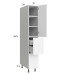 Euro Gloss White 12x71-1/4 Utility Cabinet with 1 Door