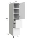 Euro Gloss White 15x71-1/4 Utility Cabinet with 1 Door