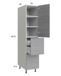 Euro Grey 15x71-1/4 Utility Cabinet with 1 Door