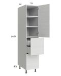 Euro White Grain 15x71-1/4 Utility Cabinet with 1 Door