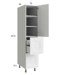 Harbor White 15x71-1/4 Utility Cabinet with 1 Door, 2 Drawers and 1 Inner Drawer