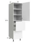 Euro Gloss White 18x71-1/4 Utility Cabinet with 1 Door