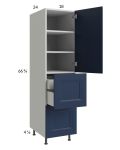 Harbor Navy 18x71-1/4 Utility Cabinet with 1 Door, 2 Drawers and 1 Inner Drawer