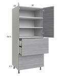 Euro Grey 30x71-1/4 Utility Cabinet with 2 Doors