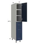 Harbor Navy 12x71-1/4 Utility Cabinet with 1 Door and 3 Drawers