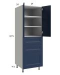 Harbor Navy 24x71-1/4 Utility Cabinet with 2 Doors and 3 Drawers