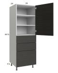 Euro Cafe 24x71-1/4 Utility Cabinet with 1 Door and 3 Drawers