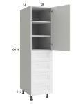 Harbor White 18x71-1/4 Utility Cabinet with 1 Door and 4 Drawers
