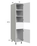 Euro Gloss White 15x71-1/4 Utility Cabinet with 2 Doors and 1 Drawer