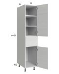 Euro White Grain 15x71-1/4 Utility Cabinet with 2 Doors and 1 Drawer