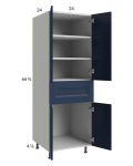 Harbor Navy 24x71-1/4 Utility Cabinet with 2 Doors and 1 Drawer
