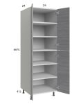 Euro Grey 24x71-1/4 Utility Cabinet with 2 Doors