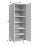 Euro White Grain 24x71-1/4 Utility Cabinet with 2 Doors