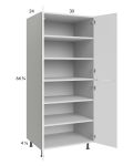 Euro Gloss White 30x71-1/4 Utility Cabinet with 2 Doors