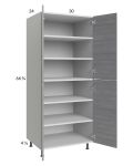 Euro Grey 30x71-1/4 Utility Cabinet with 2 Doors