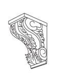 Alpine White Shaker Decorative Corbel