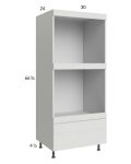 Euro White Grain 30x71-1/4 Double Oven Cabinet with 1 Drawer