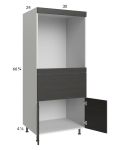 Euro Cafe 30x71-1/4 Single Oven Cabinet with 1 Drawer and 2 Doors