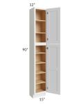 Midtown White Shaker 15x12x90 Pantry Cabinet