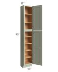 Midtown Pistachio Green Shaker 15x12x90 Pantry Cabinet