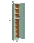 Midtown Mint Green Shaker 15x12x90 Pantry Cabinet