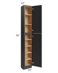Midtown Black Shaker 15x12x96 Pantry Cabinet 