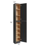 Vienna Black 15x12x96 Pantry Cabinet 
