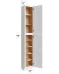 Union White 15x12x96 Pantry Cabinet 