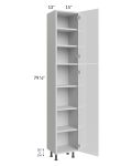 Milan White Gloss 15x13x84 Pantry Cabinet (13" depth)