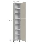 Milan Beige Matte 15x13x90 Pantry Cabinet (13" depth)