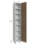 Milan Pecan 15x13x90 Pantry Cabinet (13" depth)