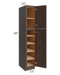 Tuscan Kona Brown 15x24x84 Pantry Cabinet