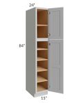 Tuscan Painted Grey 15x24x84 Pantry Cabinet
