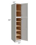 Midtown Light Grey Shaker 15x24x84 Pantry Cabinet