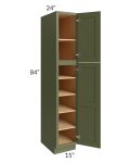 Midtown Hunter Green Shaker 15x24x84 Pantry Cabinet