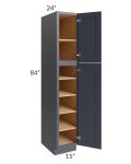 Midtown Indigo Shaker 15x24x84 Pantry Cabinet
