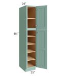Midtown Mint Green Shaker 15x24x84 Pantry Cabinet