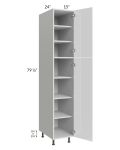 Milan White Gloss 15x24x84 Pantry Cabinet (24" depth)