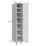 Milan White Matte 15x24x84 Pantry Cabinet (24" depth)