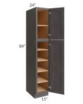 Salem Dark Grey 15x24x84 Pantry Cabinet