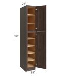 Tuscan Kona Brown 15x24x90 Pantry Cabinet