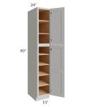 Midtown Light Grey Shaker 15x24x90 Pantry Cabinet