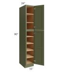 Midtown Hunter Green Shaker 15x24x90 Pantry Cabinet