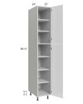 Milan White Gloss 15x24x90 Pantry Cabinet (24" depth)