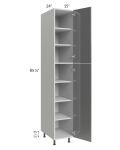 Milan Grey Gloss 15x24x90 Pantry Cabinet (24" depth)