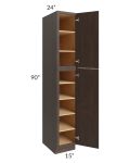 Vienna Kona Brown 15x24x90 Pantry Cabinet